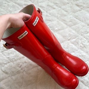 Hunter Tall Red Rain Boots